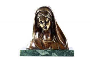 Bronze sculpture the Bust Of Mary 