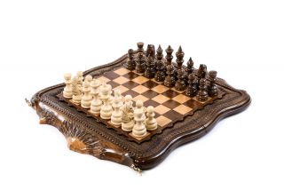 Шахматы-нарды с авторским контуром Арарата